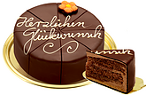 Sachertorte Glückwunsch