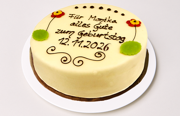 Große beschriftbare Marzipantorte