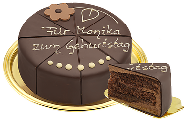 Beschriftbare Sachertorte Beschriftbare Sachertorte