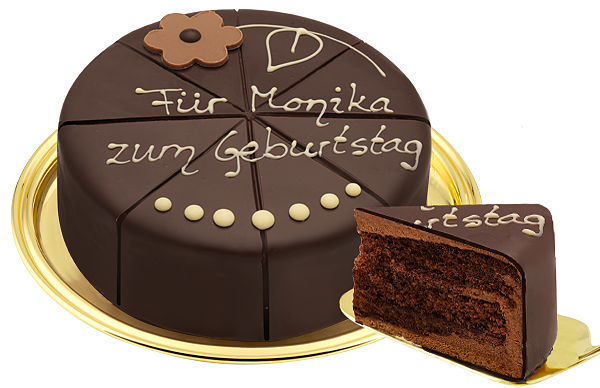 Beschriftbare Sachertorte