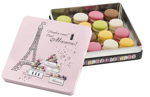 Macarons-Präsentdose "Voulez Vous"