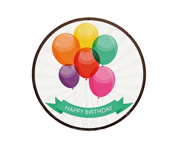 Motiv-Torte „Happy Birthday“