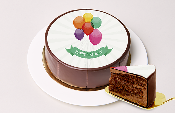 Motiv-Torte „Happy Birthday“