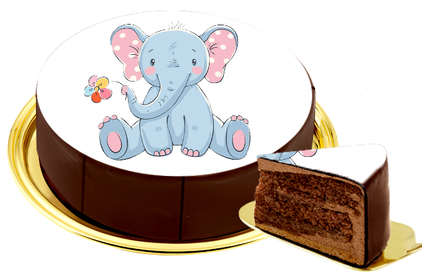 Motiv-Torte "Elefant"