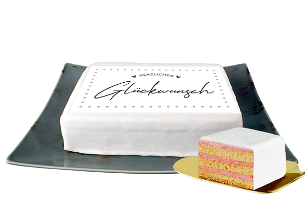 Biskuittorte „Herzlichen Glückwunsch“