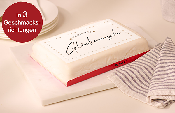 Biskuittorte „Herzlichen Glückwunsch“