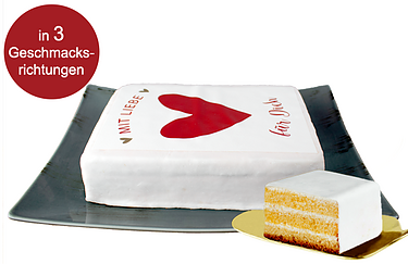 Biskuittorte "Mit Liebe für Dich" Biskuittorte "Mit Liebe für Dich"