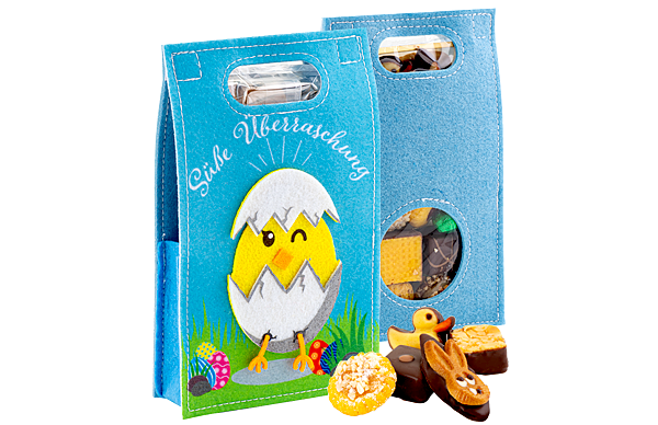 Filztasche „Süße Überraschung“ mit Ostergebäck-Mischung