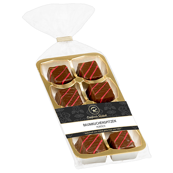 Baumkuchenspitzen mit Punsch  100g