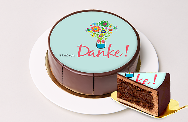 Motiv-Torte „Danke"
