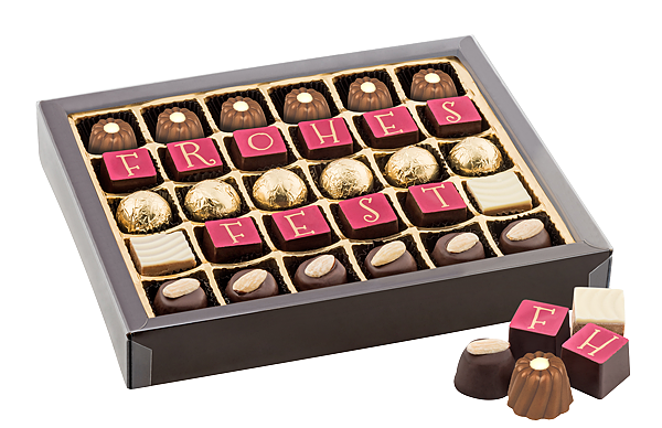 Pralinenpackung „Frohes Fest“ (375 g)