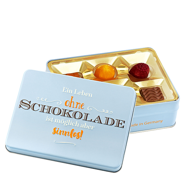 Präsentdose "Ein Leben ohne Schokolade..." Präsentdose „Ein Leben ohne Schokolade...“