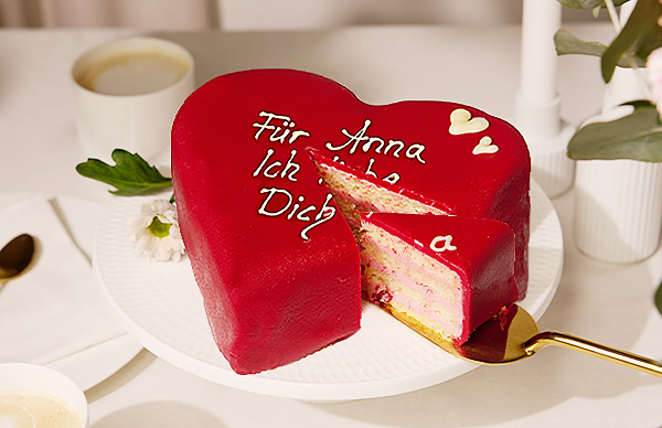Beschriftbare Konditoren-Herztorte