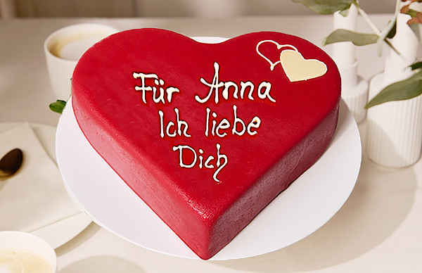 Beschriftbare Konditoren-Herztorte